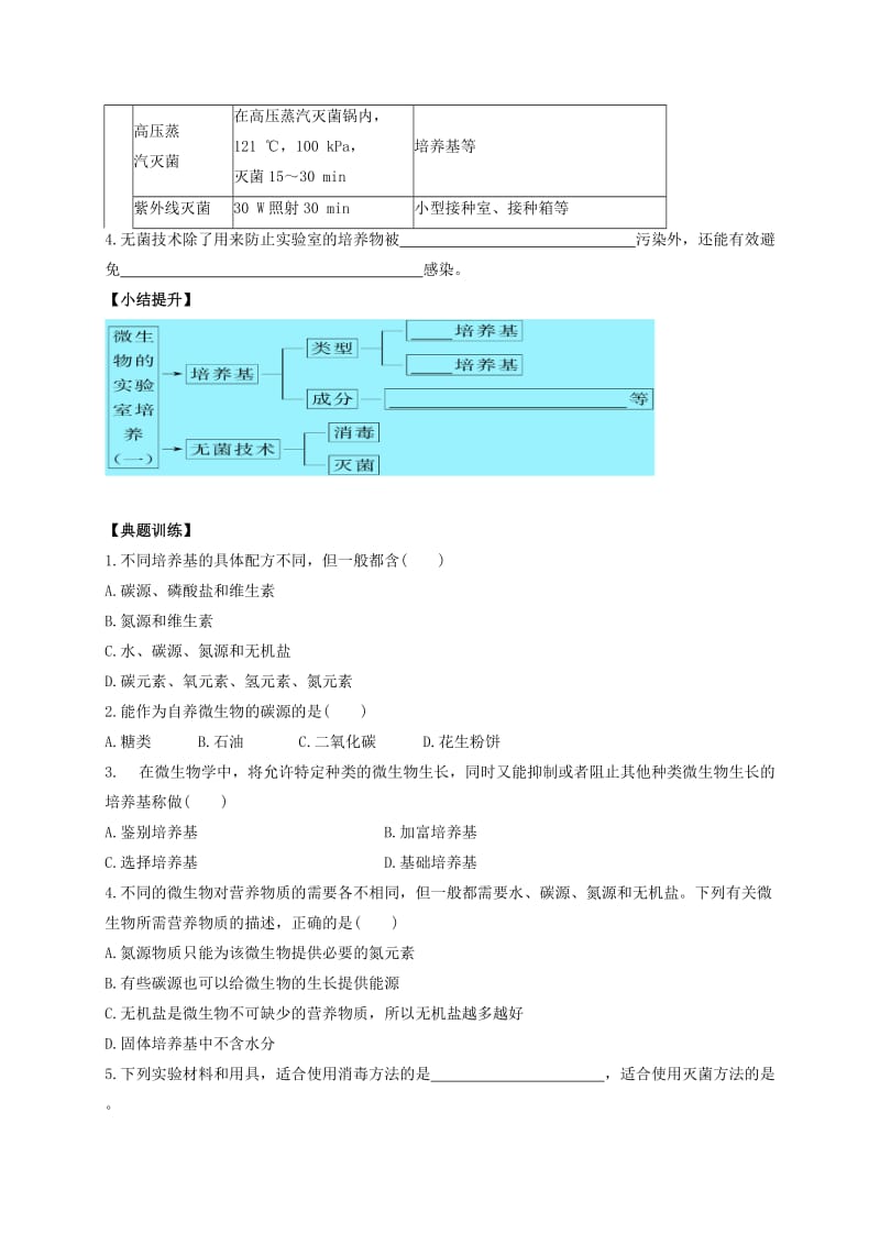 2019版高中生物 第二章 微生物的培养与应用 2.1 微生物的实验室培养(一)学案 新人教版选修1 .doc_第3页