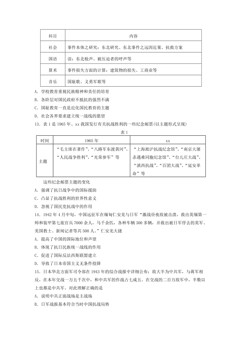 2019-2020学年高一历史上学期第一次双周考试题.doc_第3页