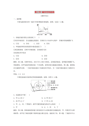 2017-2018學年高中地理 第二單元 城市與地理環(huán)境 第三節(jié) 城市空間結構優(yōu)化練習 魯教版必修2.doc