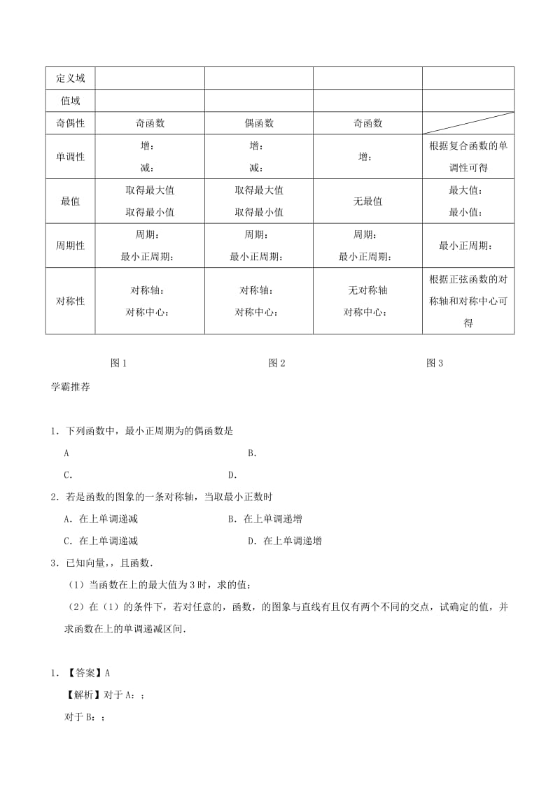 2018高中数学 每日一题之快乐暑假 第02天 三角函数的图象与性质 文 新人教A版.doc_第2页