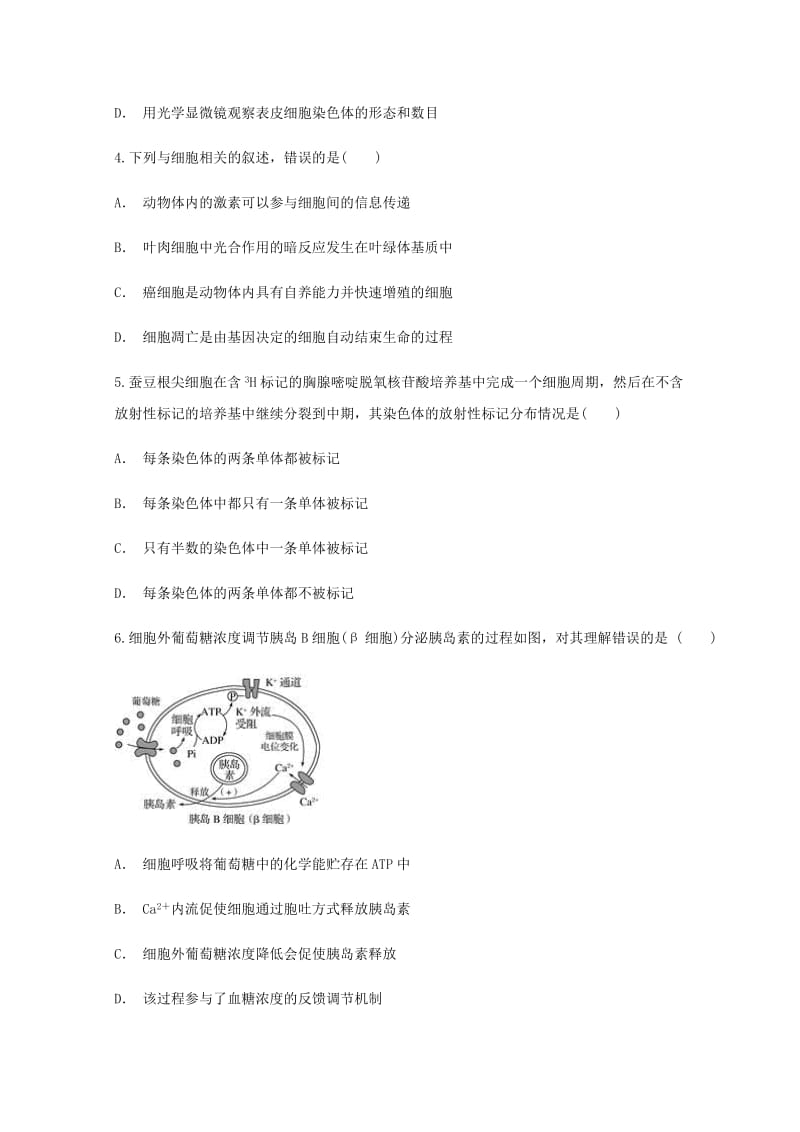 2019届高三生物复习检测卷(五).doc_第2页