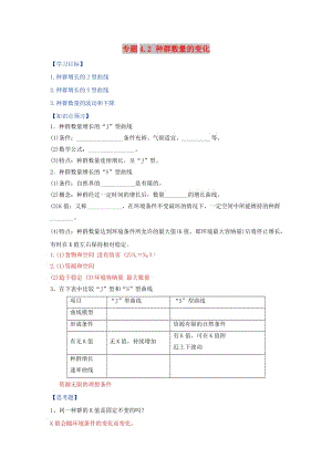 2018-2019學(xué)年高中生物 第04章 細(xì)胞的物質(zhì)輸入和輸出 專題4.2 種群數(shù)量的變化預(yù)習(xí)學(xué)案（基礎(chǔ)版）新人教版必修3.doc