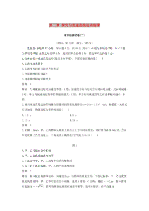 2018-2019高中物理 第二章 探究勻變速直線運(yùn)動規(guī)律章末檢測試卷 粵教版必修1.doc