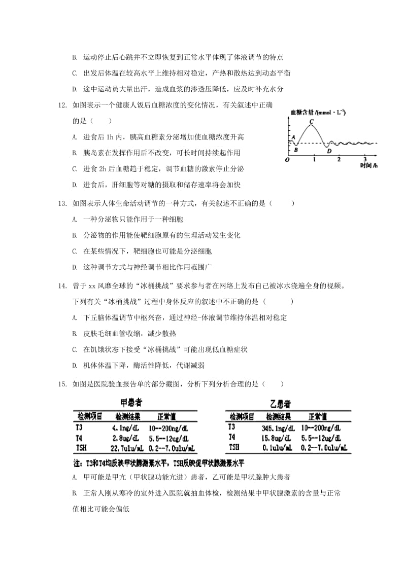 2018-2019学年高二生物上学期期末联考试题 (III).doc_第3页