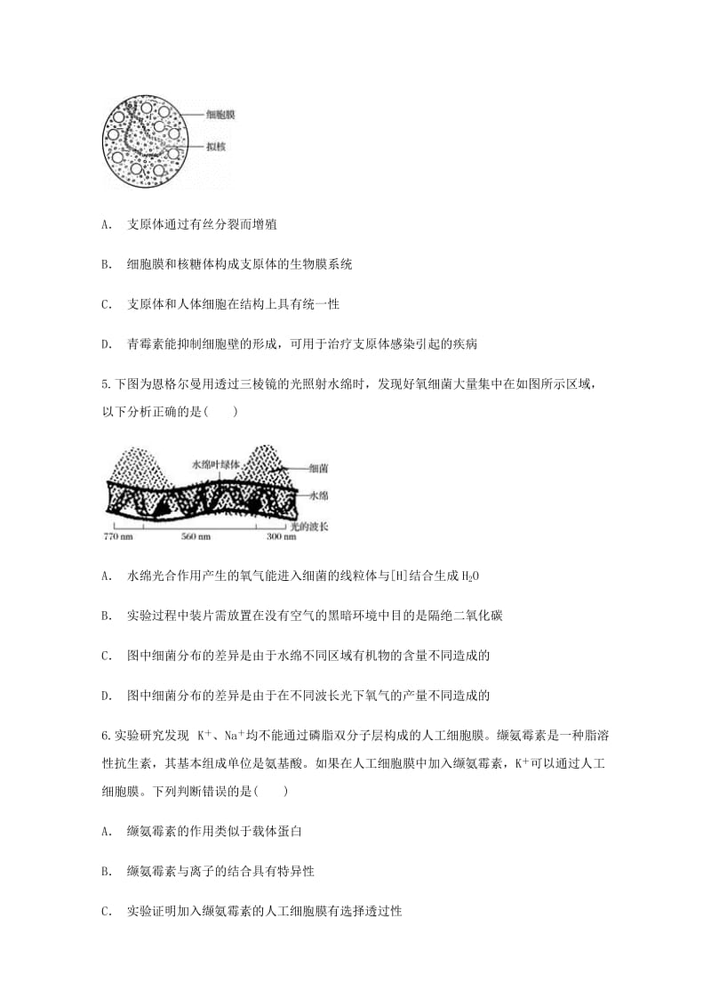 2019-2020学年高一生物上学期11月月考试题 (III).doc_第2页