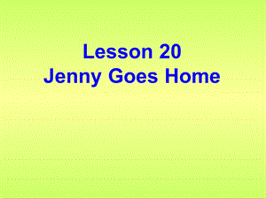 2019春五年級英語下冊 Unit 4 Did You Have a Nice Trip Lesson 20《Jenny Gogs Home》課件2 （新版）冀教版.ppt