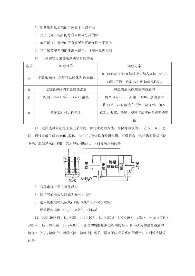 2019届高三理综化学部分下学期第二次模拟试题.doc_第2页