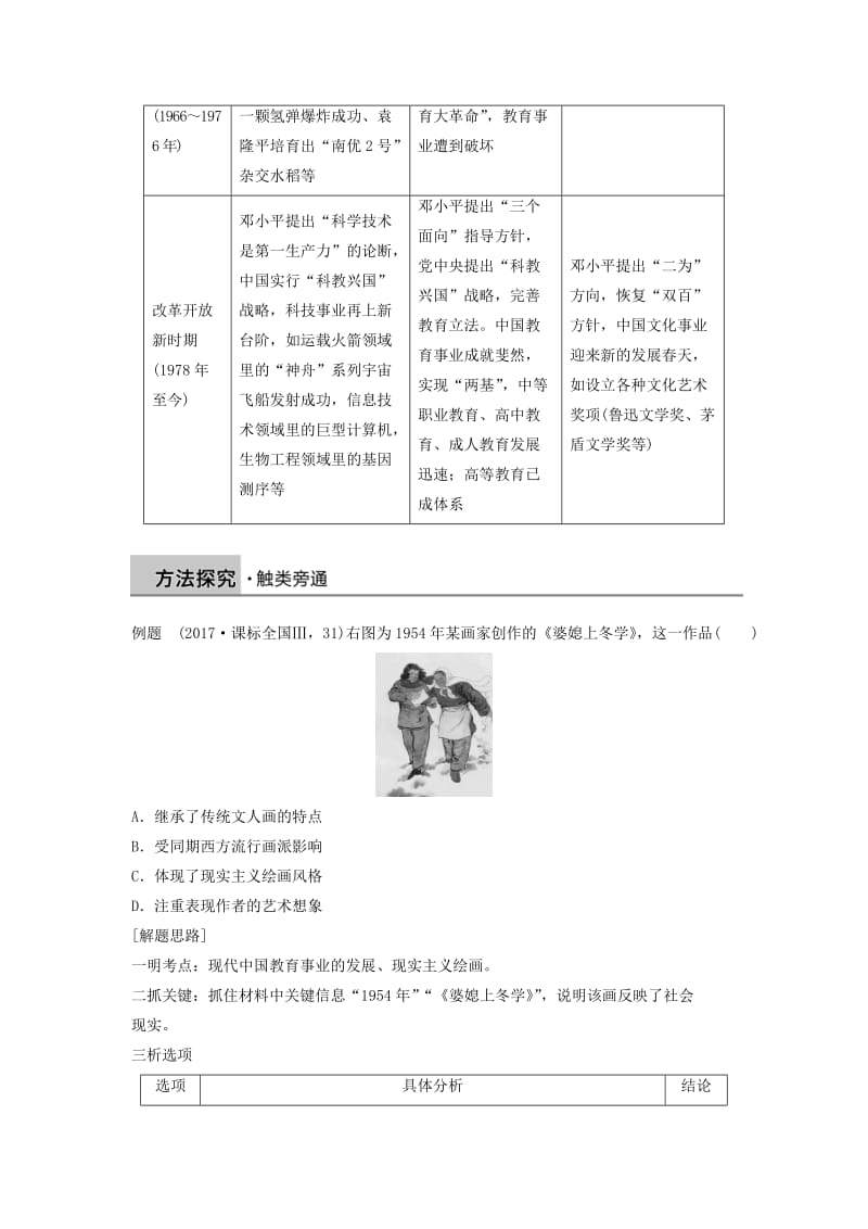 2018-2019学年高中历史 第五单元 现代中国的科技与文化学习总结学案 北师大版必修3.doc_第2页