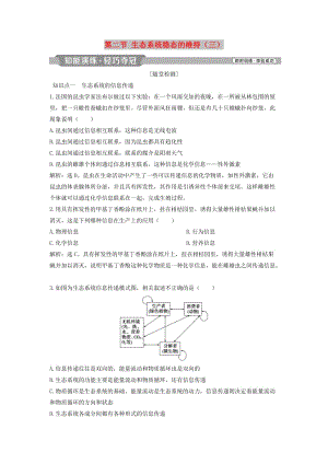 2018-2019學(xué)年高中生物 第四章 生態(tài)系統(tǒng)的穩(wěn)態(tài) 第二節(jié) 生態(tài)系統(tǒng)穩(wěn)態(tài)的維持（三）知能演練輕巧奪冠 蘇教版必修3.doc