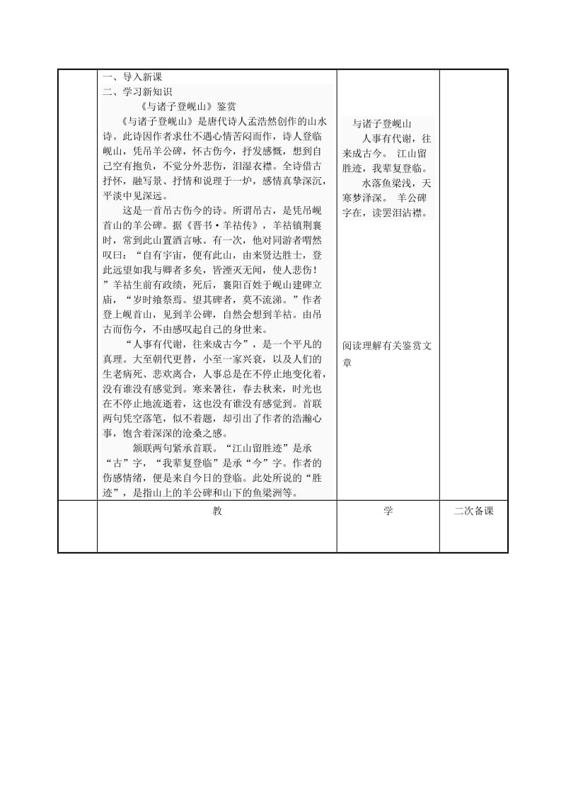 2019版高中语文 咏史怀古诗鉴赏教案7 苏教版必修1.doc_第2页