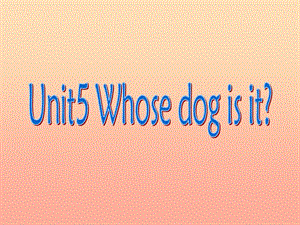 2019春五年級(jí)英語下冊(cè) Unit 5《Whose dog is it》課件2 人教PEP版.ppt