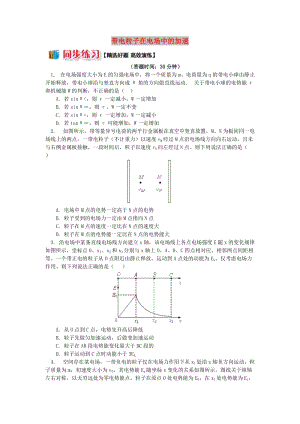 2018年高中物理 第1章 靜電場(chǎng) 1.12 帶電粒子在電場(chǎng)中的加速習(xí)題 新人教版選修3-1.doc