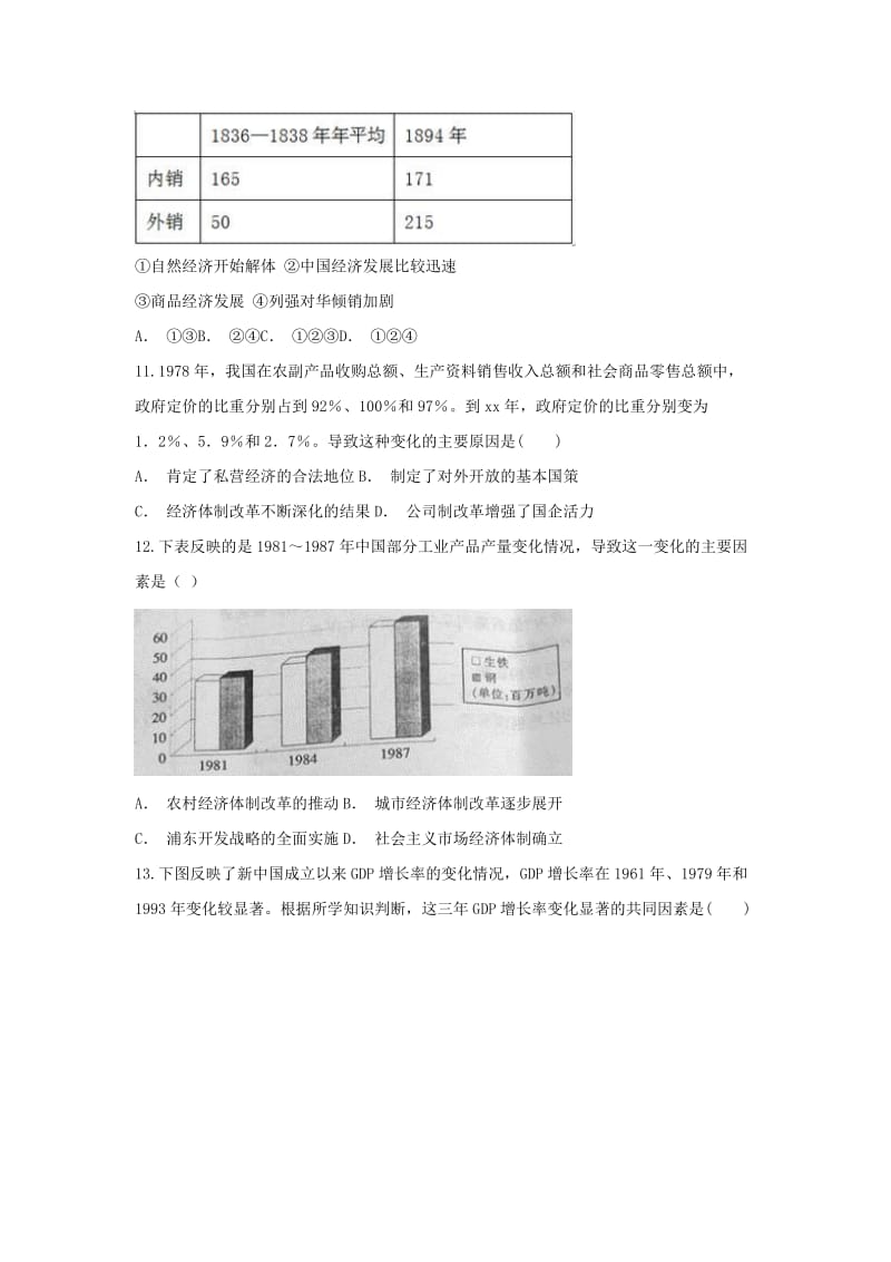 2019-2020学年高二历史下学期开学考试第一次测试试题.doc_第3页