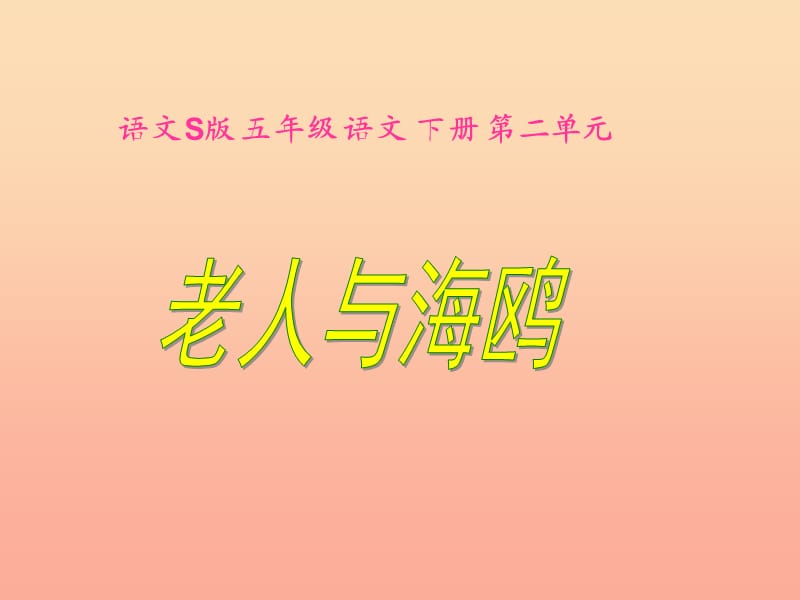 五年級(jí)語(yǔ)文下冊(cè) 第2單元 9《老人與海鷗》課件4 語(yǔ)文S版.ppt_第1頁(yè)