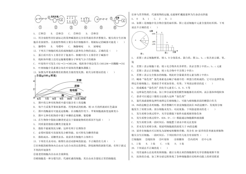 2019届高三生物上学期期中试题 (I).doc_第2页