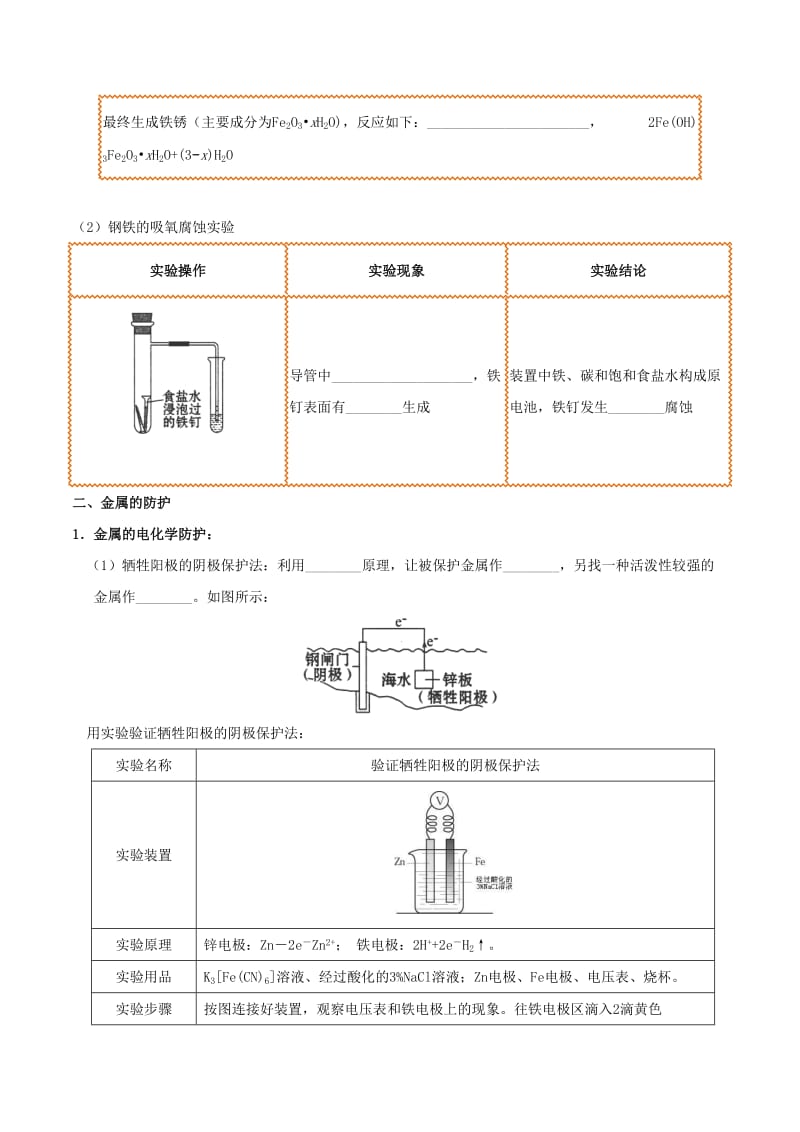 2018-2019学年高中化学 第04章 电化学基础 专题4.4 金属的电化学腐蚀与防护试题 新人教版选修4.doc_第2页