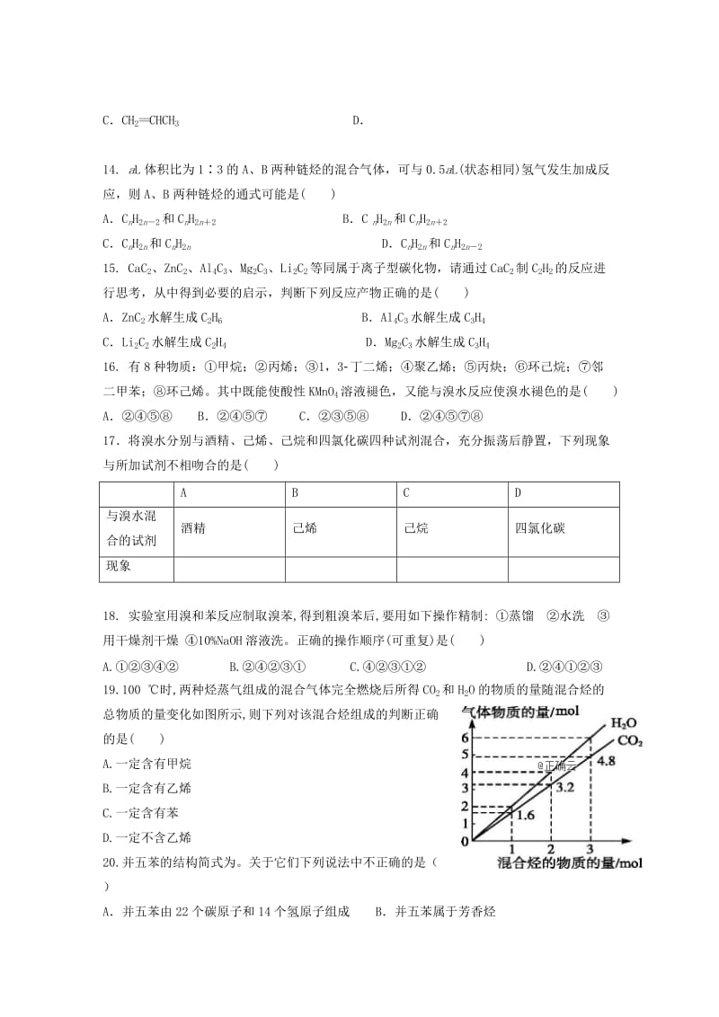 2019-2020学年高二化学上学期12月月考试题 (IV).doc_第3页