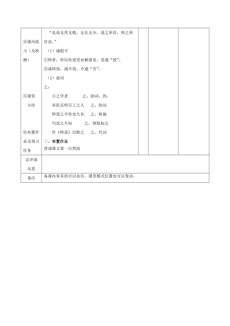 2019版高中语文11师说第二课时教案新人教版必修3 .doc_第2页