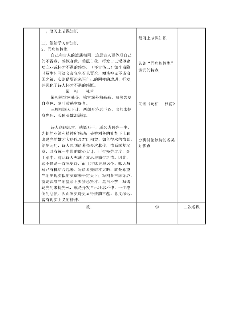 2019版高中语文 咏史怀古诗鉴赏教案3 苏教版必修1.doc_第2页