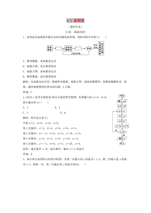 2017-2018學(xué)年高中數(shù)學(xué) 第四章 框圖 4.1 流程圖優(yōu)化練習(xí) 新人教A版選修1 -2.doc