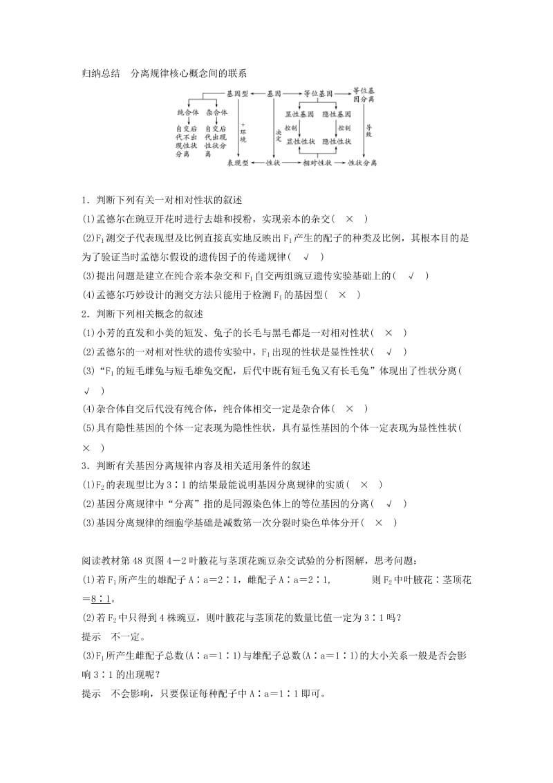 2020版高考生物新导学大一轮复习第六单元遗传信息的传递规律第17讲基因的分离规律讲义含解析北师大版.docx_第3页