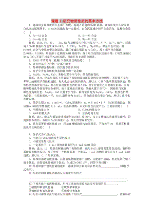 2018年秋高中化學 主題2 物質(zhì)性質(zhì)及反應(yīng)規(guī)律的研究 課題1 研究物質(zhì)性質(zhì)的基本方法同步測試 魯科版選修6.doc