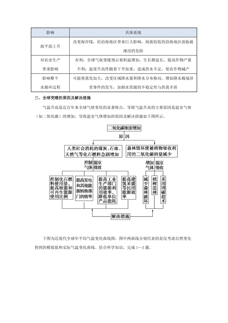 2018-2019学年高中地理 每日一题 全球变暖1（含解析）新人教版必修1.doc_第2页