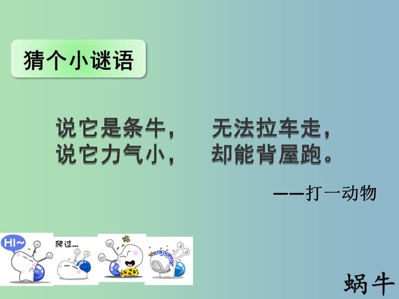 六年级语文上册《蜗牛慢条斯理的生活》课件1 语文A版.ppt_第1页