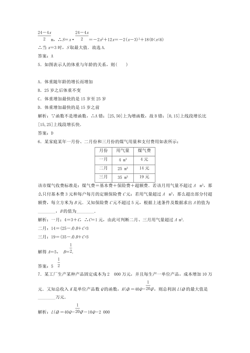 2017-2018学年高中数学 第三章 函数的应用 3.2 函数模型及其应用 3.2.2 函数模型的应用实例优化练习 新人教A版必修1.doc_第2页