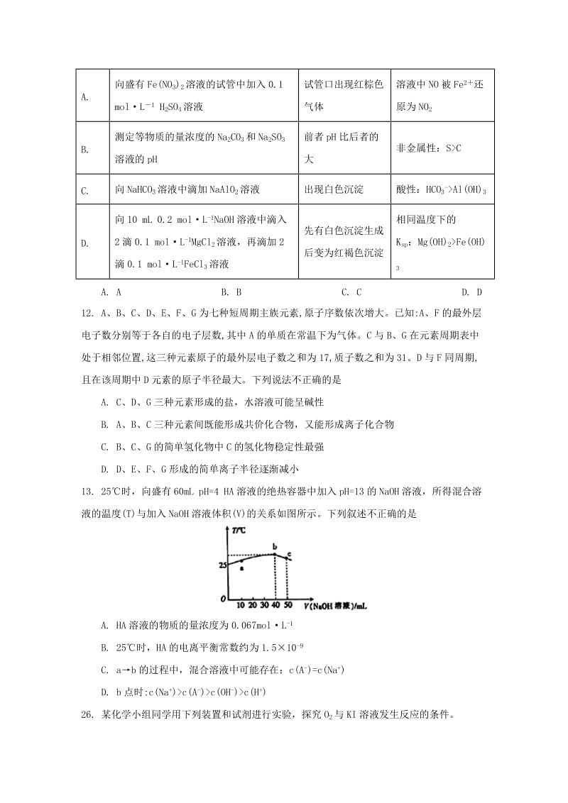 2019届高三化学下学期综合测试试题五.doc_第2页