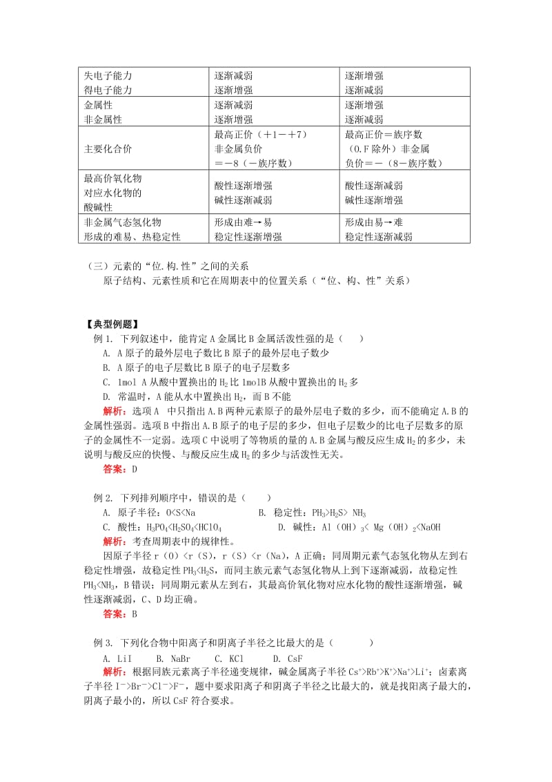 2018高考化学第一轮复习 专题 元素周期律学案 鲁科版.doc_第2页