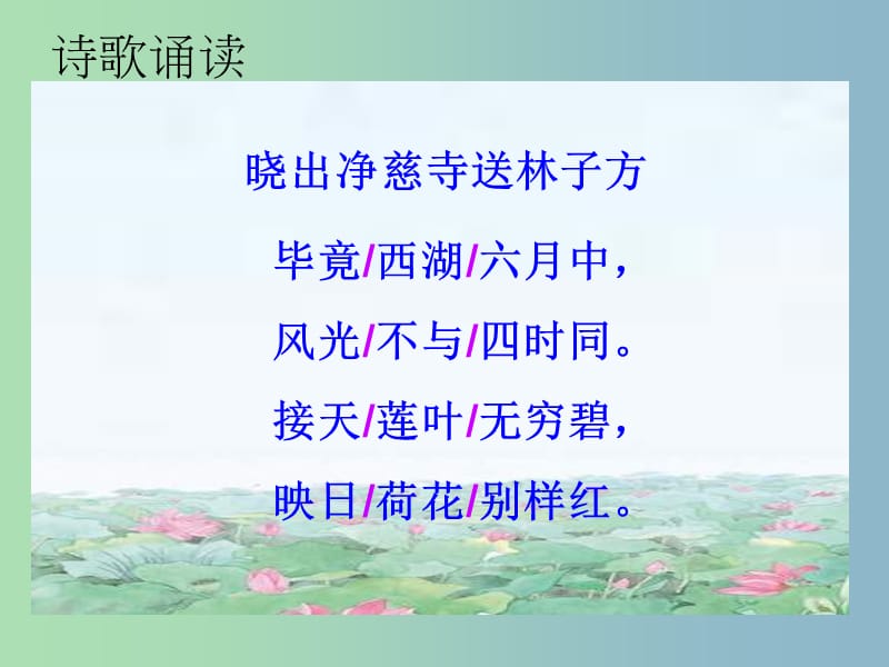 三年级语文上册《古诗诵读 晓出净慈寺送林子方》课件3 沪教版.ppt_第3页