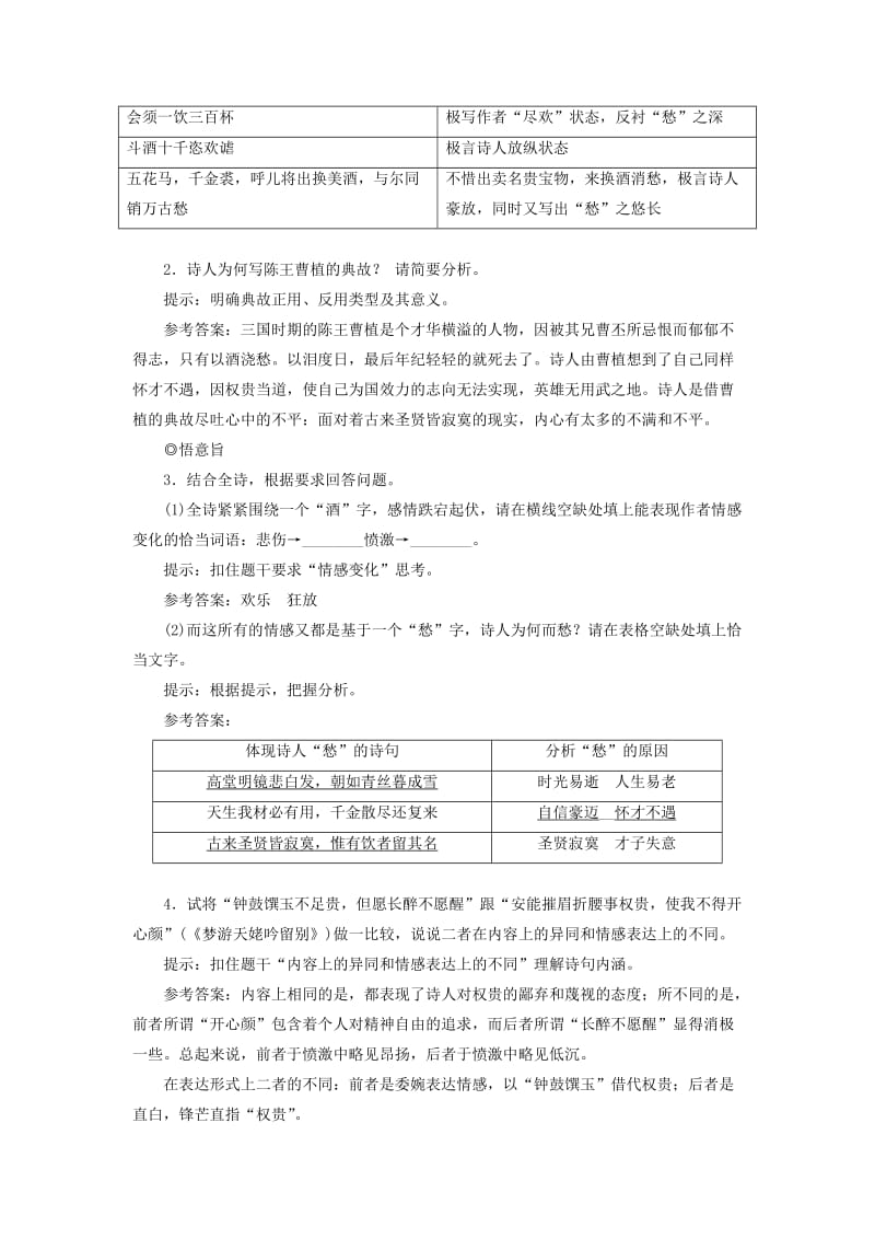 2018年高中语文 第一部分 唐宋诗 第七课 人生到处知何似——人生感慨教学案 语文版选修唐宋诗词鉴赏.doc_第2页