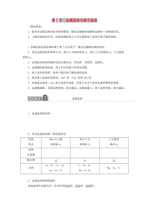 2017-2018學(xué)年高中化學(xué) 第3章 物質(zhì)的聚集狀態(tài)與物質(zhì)性質(zhì) 第2節(jié) 金屬晶體與離子晶體教學(xué)案 魯科版選修3.doc