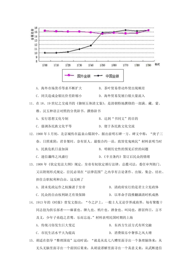 2019届高三历史上学期期末考试试题 (VIII).doc_第3页
