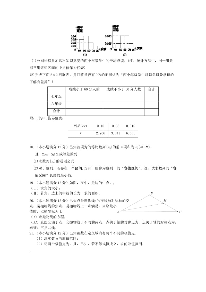 2018届高三数学上学期期中试题 理 (I).doc_第3页