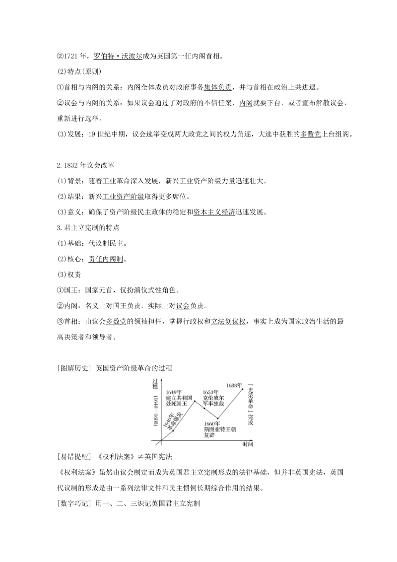 2018-2019版高中历史 第3单元 近代西方资本主义政体的建立 第8课 英国的制度创新学案 岳麓版必修1.doc_第2页