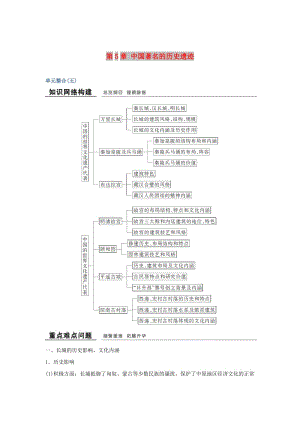 2018-2019版高中历史 第5章 中国著名的历史遗迹单元整合学案 新人教版选修6.doc