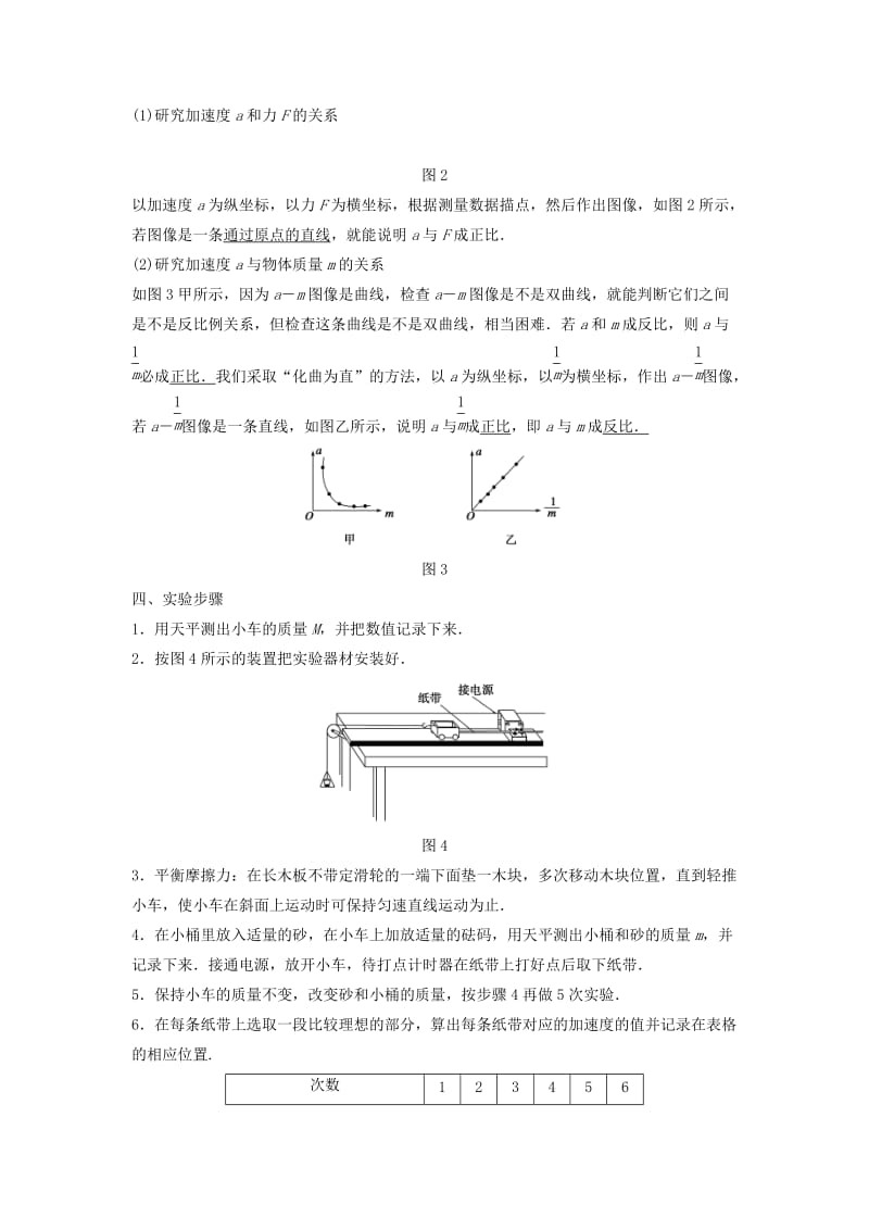 2018-2019高中物理 第5章 研究力和运动的关系 5.2 探究加速度与力、质量的关系学案 沪科版必修1.doc_第2页