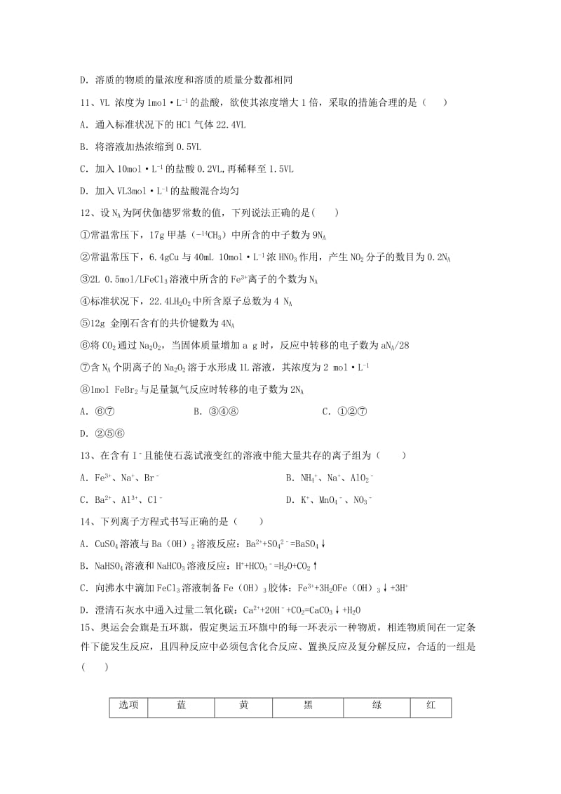 2019-2020学年高二化学下学期期末联考试题 (I).doc_第3页