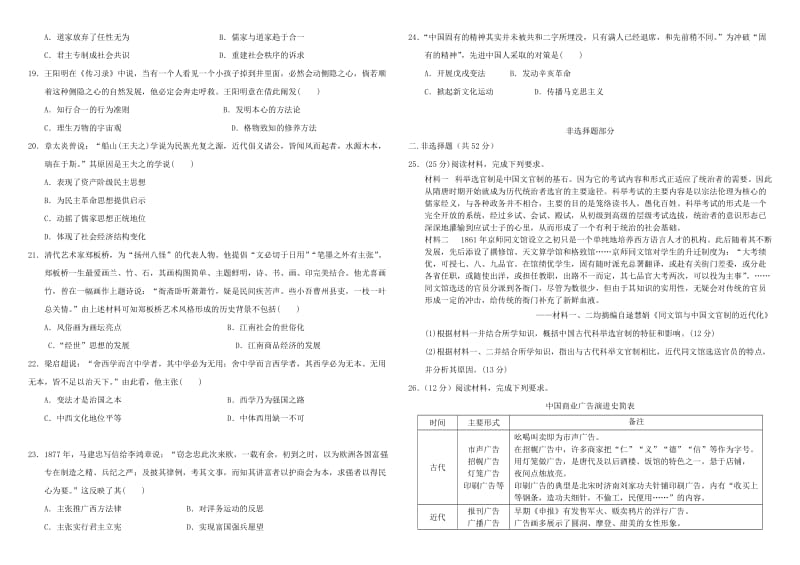 2020版高二历史下学期4月月考试题.doc_第3页