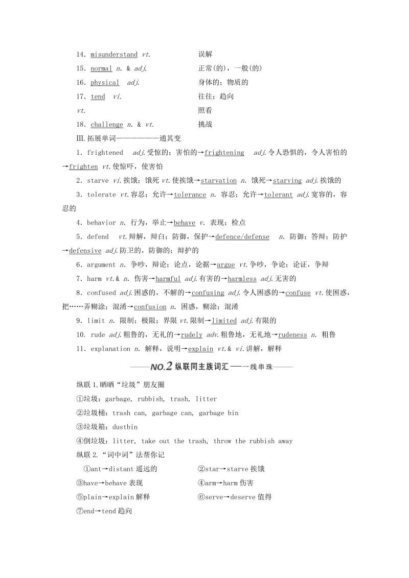 （全国通用）2020高考英语一轮复习 Unit 2 Growing pains讲义（含解析）牛津译林版必修1.doc_第2页