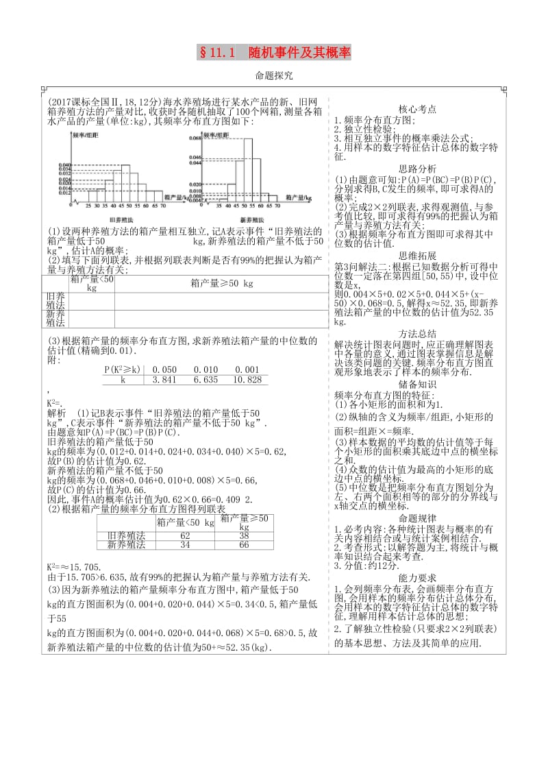 2019高考数学一轮复习 第十一章 概率与统计 11.1 随机事件及其概率练习 理.doc_第1页