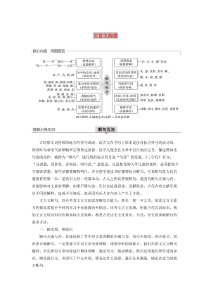 （人教通用版）2020版高考語文新增分大一輪復(fù)習(xí) 專題八 文言文閱讀Ⅲ核心突破一講義（含解析）.docx