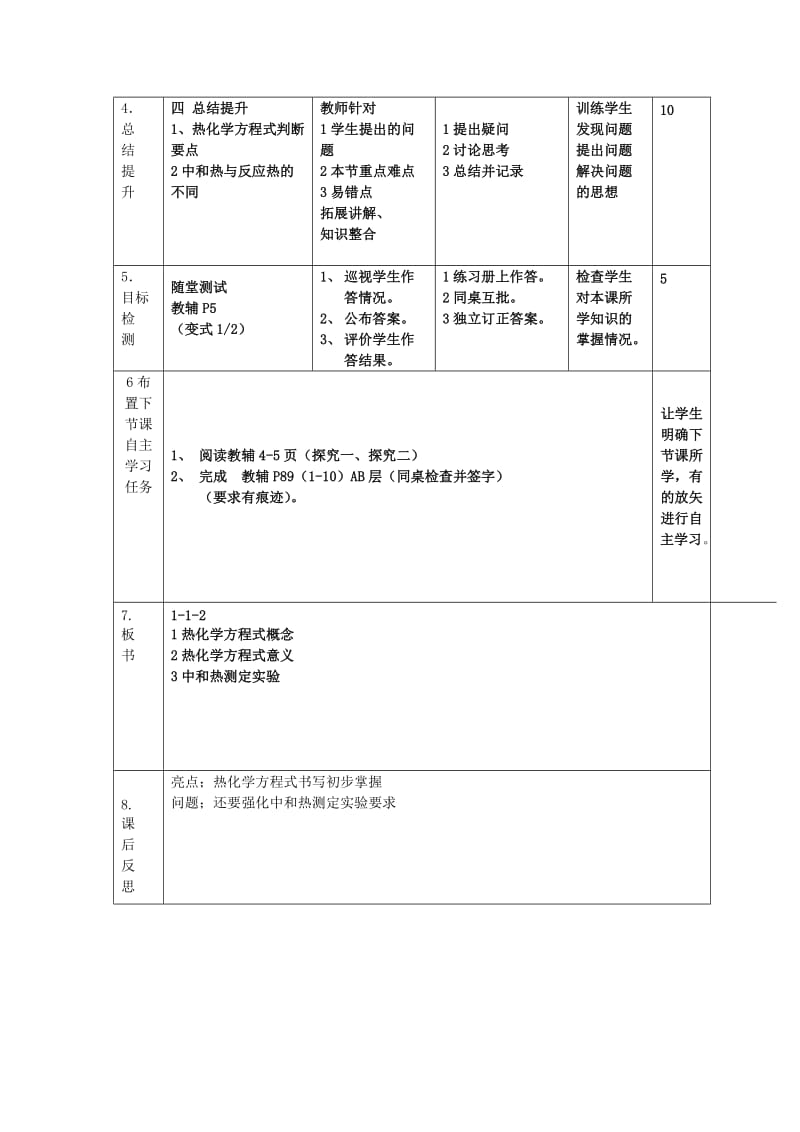 辽宁省大连市高中化学 第一章 化学反应与能量 1.1 热化学方程式中和热测定教案 新人教版选修4.doc_第2页