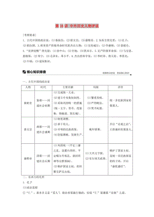 2019高考?xì)v史二輪專(zhuān)題復(fù)習(xí) 專(zhuān)題四 選考部分 第16講 中外歷史人物評(píng)說(shuō)教學(xué)案.docx