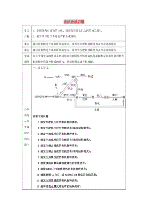 遼寧省撫順市高中化學 第三章 烴的含氧衍生物 3.4 有機合成習題導學案新人教版選修5.doc