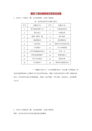 （魯京津瓊專用）2020版高考?xì)v史一輪復(fù)習(xí) 壓軸大題分型練 題型7 觀點(diǎn)闡釋類開放性論述題（含解析）.docx