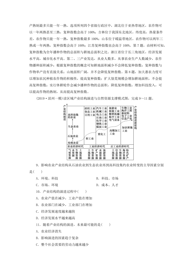 2020版高考地理一轮复习 课时跟踪检测（三十一）地理环境与区域发展（含解析）新人教版.doc_第3页