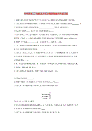 高中化學 專項突破二 元素及其化合物綜合題的突破方法練習 新人教版必修1.doc